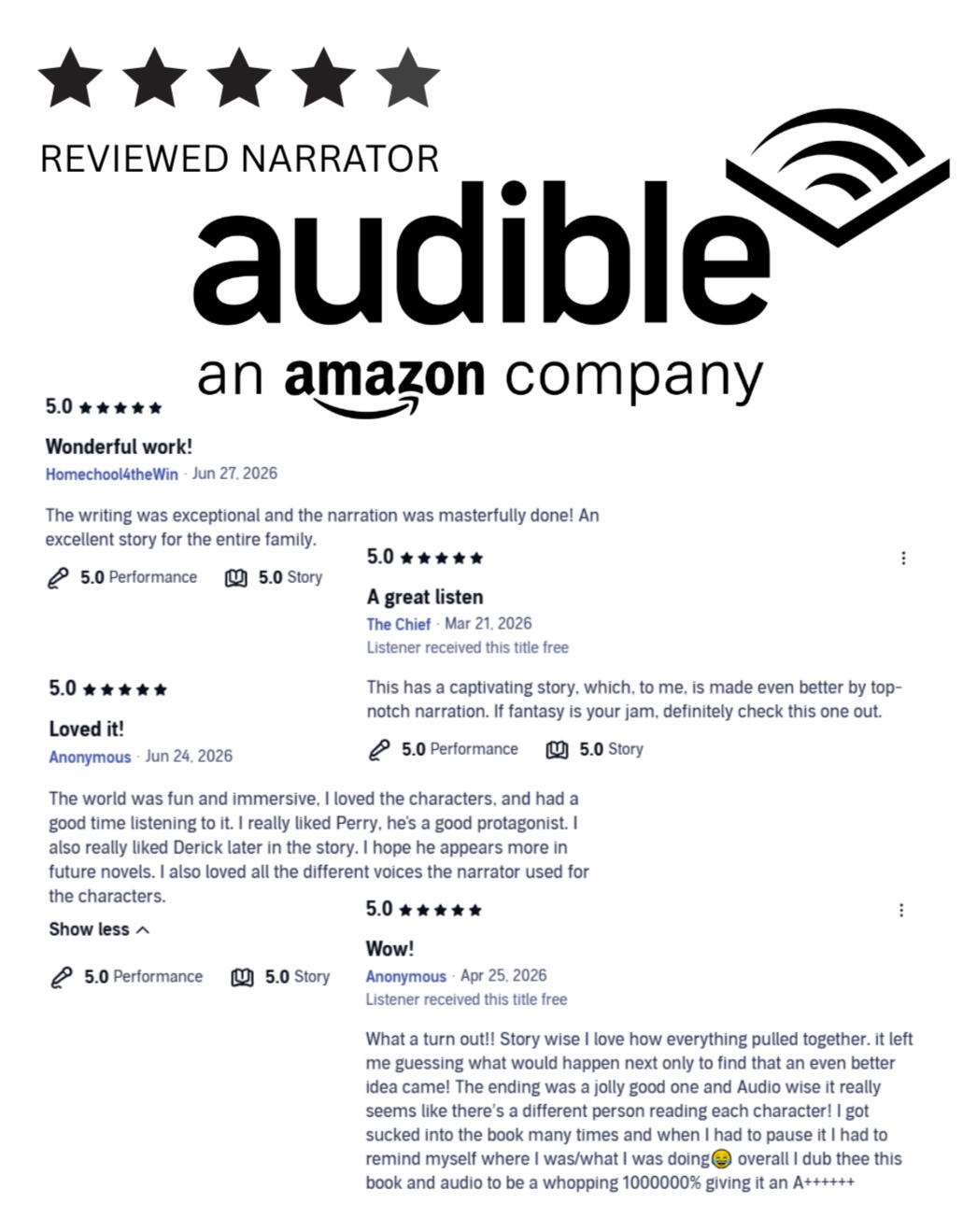 Audible Review Samples